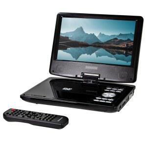 Magnavox 9인치 TFT 스위블 스크린 휴대용 DVD/CD 플레이어(USB/SD 카드 슬롯, 리모컨 및 자동차 어댑터 충전식 배터리 포함)