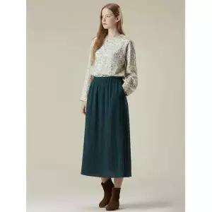 써스데이아일랜드 Thursday Island 벨벳 크링클 롱 스커트 T236MSK531W