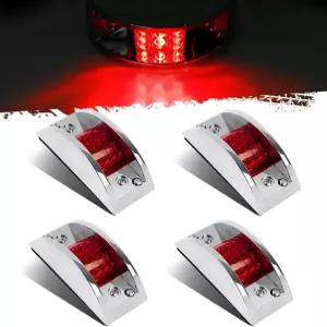 파츠삼 4배 적색 밀폐 크롬 장갑 LED 트레일러 클리어런스 및 사이드 마커 라이트 12