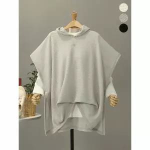 [하프클럽/모노시크]포커싱 하찌 판초 박스 후드 조끼_MNTG603