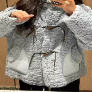 동계 퍼 코트 일체형 트렌드 여성패션 뽀글이 모피 램스울 컬러에밍크털 DL4