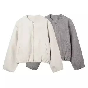 캐주얼 여성패션 야구 점퍼 가을겨울 스트리트 라운드 집업 DL4