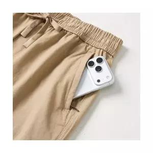 남자 기본 바지 면 린넨 빅사이즈 고탄도 방범 포켓 캐주얼 일자 통통 살찌고 슬림핏 신축성 편안함 M스포1