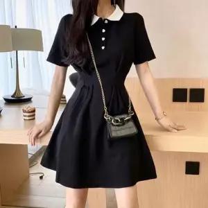 [신상오픈런]카라 반팔 에이라인 슬림핏 피케원피스 단추 (30487813)