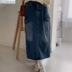 [신상오픈런]일자청치마 워싱진 봄개강룩 논스판 카고스커트 (29252143)