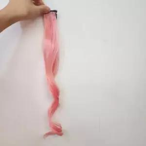 멋내기 브릿지 핑크 부분 붙임머리 가발