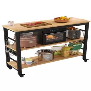 이동식 조리대 테이블 수납장 타용도 홈바 식탁 선반 주방 미니 작업대 아일랜드 탁자