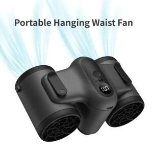 택배 용접 기사 휴대용 전기 걸이식 콘드 야외용 에어 선풍기 허리 웨어러블 10000mAh 초저소음 배터리 충전 핸드헬드