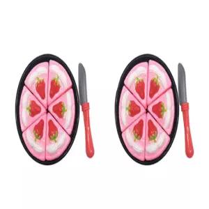 [제이프로젝]케이크 케익 장난감 조카 선물 모형 자르기 2개 세트 소꿉놀이 케이크자르기 케익자르기 케이