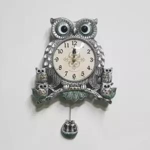 추시계 무소음 드롭부엉이추 벽시계(주석)