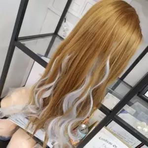 멋 브릿지 똑딱이 부분가발 여성 헤어 미용 붙임머리 컬러