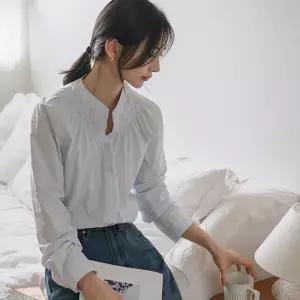 한나 스모크 블라우스