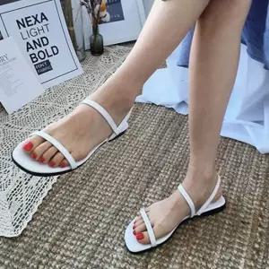 4컬러 여성 사선 스트랩 비치 샌들 여름 여행 슈즈 여성스포츠샌들 스트랩샌들힐 여름샌들