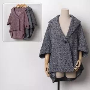 숄카라 기모 니트 자켓 401B775S 빅사이즈 여성 502_20361950_667501