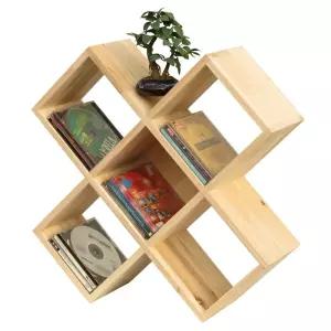 [모두모아]원목크로스CD꽂이 CD장식장 CD장 CD수납장