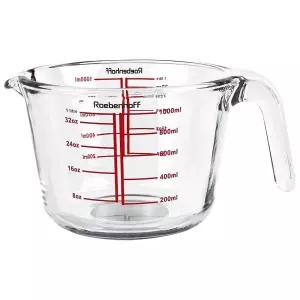 투명 내열유리 비커 비이커 요리 베이킹 이유식 계량컵 1000ml 투명 내열유리