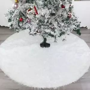 고급 크리스마스 트리 스커트 인테리어 화이트 트리 스커트 연말 데코 고급