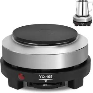 500와트 핫 플레이트 휴대용 500W 전기 캠핑 스토브 저와트 싱글 버너 우유 물 커피 난방용(미국 플러그 ))