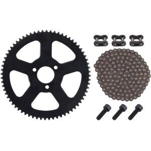 CNCMOTOK 25H 136링크 체인 + 68T 68 투스 리어 스프로켓, 49CC 미니 소형 스포츠카 포켓 바이크 2 스트로크 오프로드 모터사이클 피니언 구동 기어에 적합합니다