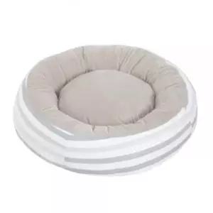 [반려] 강아지 스트라이프 원형 쿠션 대형 1P 고양이 방석