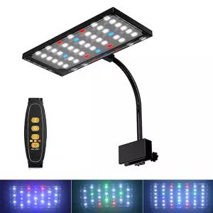 수족관  USB LED 조명 전체 스펙트럼 수생 식물 성장 램프 어항 밝기 조절 가능 시간 360 회전