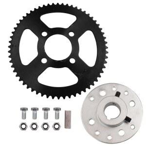 루이키모토 고 카트 1인치 보어 1/4인치 키웨이 리어 스틸 스프로킷, 4홀 #35 체인 60T 드라이브 프레데터 420cc 212cc 79cc 미니 자전거 ATV 트라이크 블랙 부품용