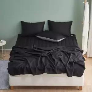 더크린 샤이니 풍기인견 홑이불패드세트 Q블랙