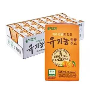 [모두모아]유기요기 제주감귤주스 135ml X 24팩 주스 오렌지.망고 사과 음료