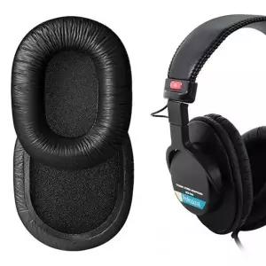 소니호환 MDR-7506 MDR-V6 V7 MDR-900ST 헤드폰 헤드셋 이어 패드 이어 커버 쿠션 컵용 가죽 교체용 패드