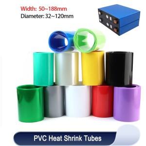 1m 18650 PVC 열 수축 튜브 폭 50mm  188mm 케이스 와이어 보호 케이블 슬리브 Lipo 배터리 팩 절연 필름