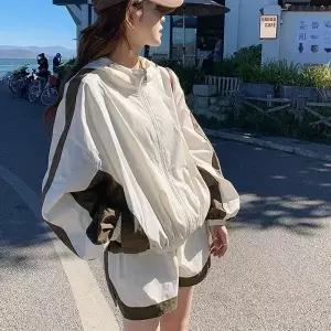 트레이닝세트 바스락 후드 투피스세트 루즈핏 반바지_20388181_667501