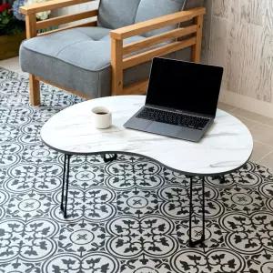 [모두모아]이지 블랙 마블 피넛 테이블 책상 좌식책상 접이식테이블 성경테이블