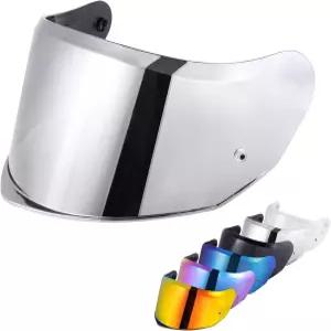 VCOROS 스트림 II 바이저 헬멧 페이스 재조정 FF808 오토바이 액세서리크롬 쉴드 실버 틴티드