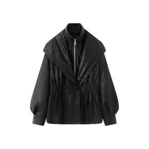 여성 러블리 자켓 가죽 가을겨울 스트리트 인조 투피스 코트 다올4