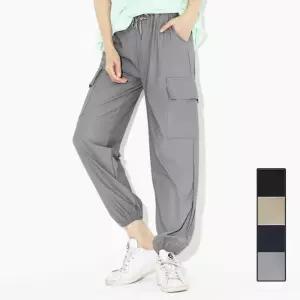 [모두모아]여성 왕 스판 소재로 편안한 카고 주머니 조거 바지 조거바지 수면바지 레깅스 겨울바지 겨울체