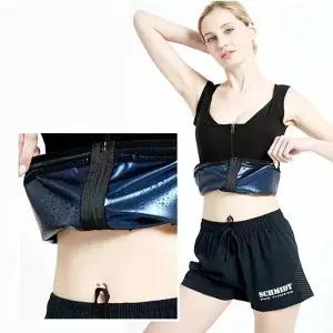 여자 홈트 요가 트레이닝 지퍼 스판 땀복 나시 상의_20388923_667501