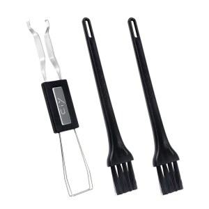 새로운 패션 킹덤 키캡 풀러 스위치 스테인리스 스틸 제거 도구, 기계식 키보드용 키보드 청소 브러시 2개 포함