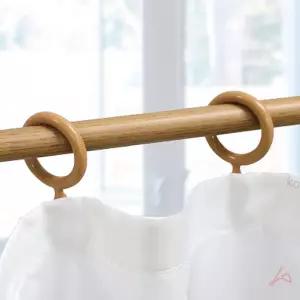 커튼고리 미니 샤워커텐 고리링 10EA 오크