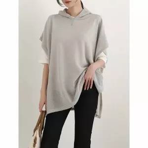 [하프클럽/시크루즈]노로 하찌 판초 박스 후드 조끼_BDTG603