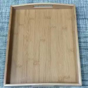 카페트레이 대나무 쟁반 트레이 손잡이 카페 커피 과일 41cm