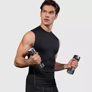 운동티셔츠 컴프레션티 민소매 블랙 쿨링티셔츠_20458650_667501