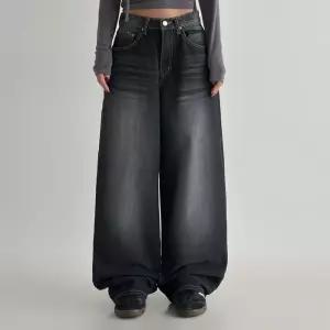 [신상오픈런]벌룬데님팬츠 스티치 빅사이즈 흑청바지 커브드 (30551410)