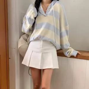 [신상오픈런]주름치마 에이라인 크림 스판 플리츠 미니스커트 (30517225)