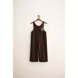 [국내배송] 자라 ZARA TIMELESS - 플라워 코듀로이 오버롤 브라운 938605