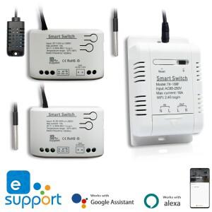 스마트 TH16 스위치 16A 온도 조절기 습도 모니터링 WiFi eWelink 무선 제어 호환 Alexa Google 홈