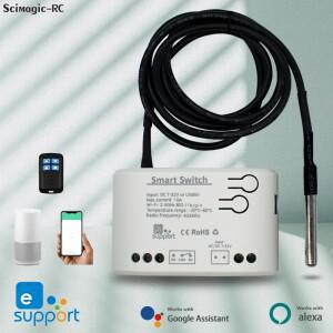 스마트 온도 습도 Wifi 스위치 10A 2000W 스마트 모니터링 조절기 Ewelink Alexa Google 홈과 호환 가능