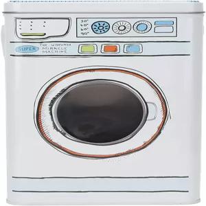 세제 통 세탁용 파우더 박스 대용량 장식 디스플레이 보관용 태블릿 손잡이가 달린 틴 블루