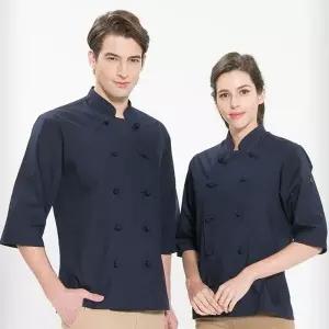 매듭 단추 조리복 7부 편한 차이나 카라 더블 네이비_20435312_667501