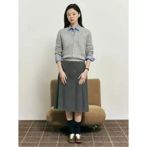 매장정품 빈폴 BEANPOLE LADIES [B. my] 알파카 혼방 니트 집업 카디건 라이트 그레이 (BF5X5AN012) BF5X5A