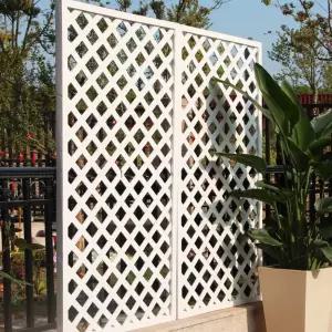 꽃장식 울타리 파티션 정원 부식방지 격자 야외 나무 흰색 펜스